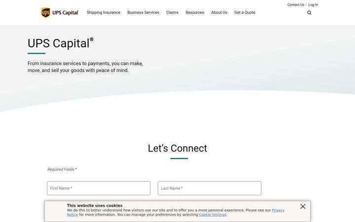 Captura de ecrã de upscapital.com