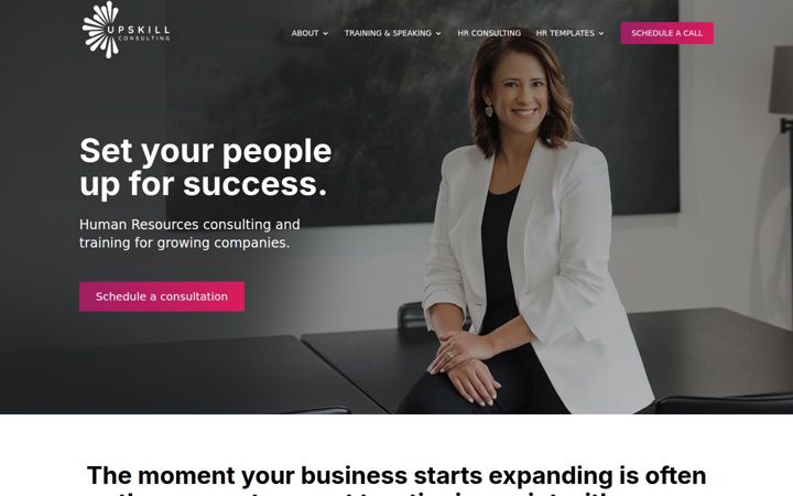 Snímek obrazovky upskillconsulting.ca