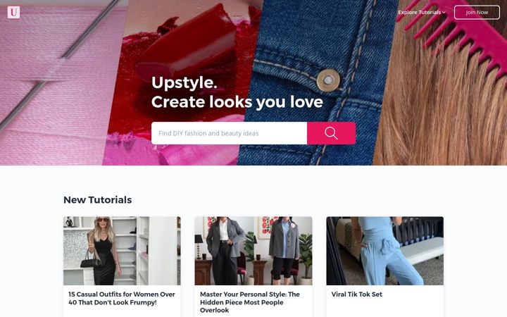 Kuvakaappaus sivustosta upstyledaily.com