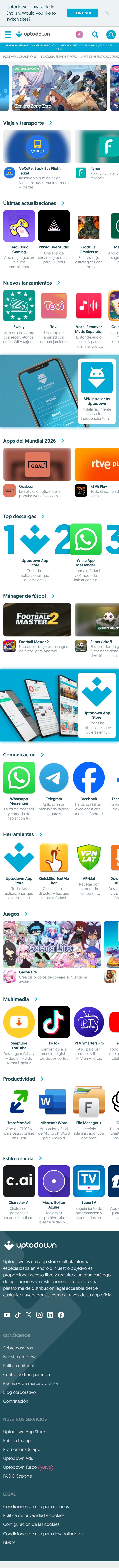 Mobile screenshot of uptodown.com