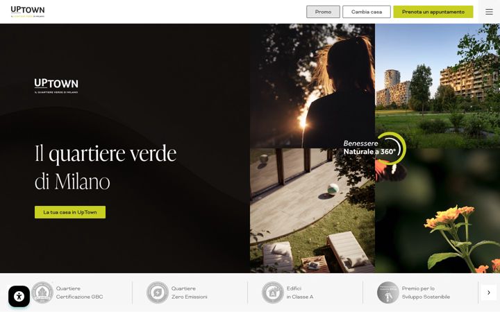 Screenshot of uptown-milano.it