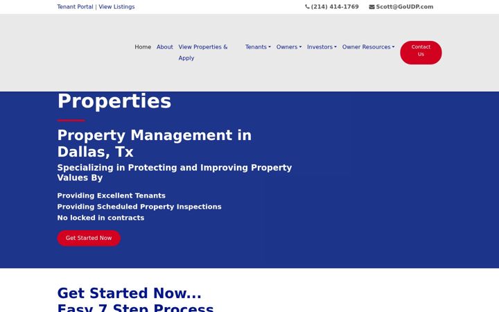 Snímek obrazovky uptowndallasproperties.com