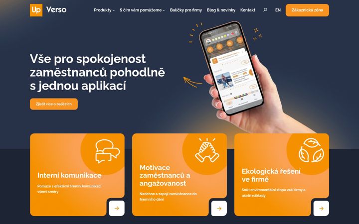 Screenshot stránky upverso.cz