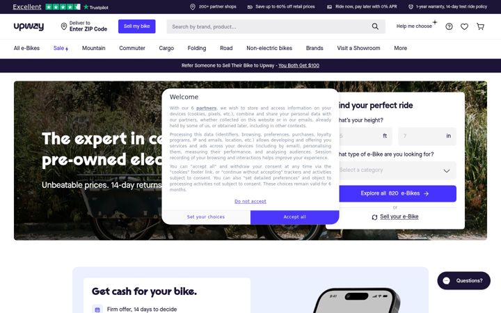Screenshot of upway.co