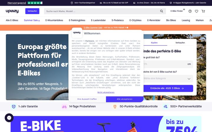 Screenshot of upway.de