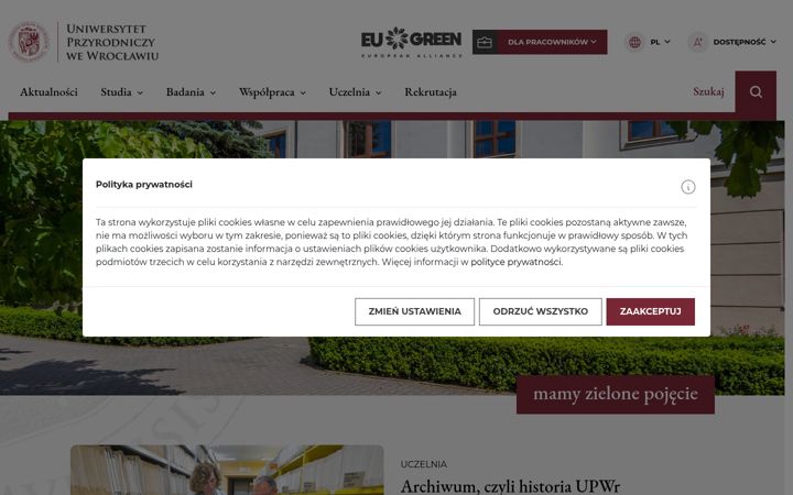Screenshot of upwr.edu.pl
