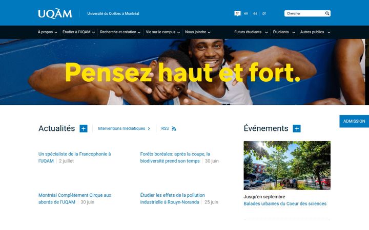 Екранна снимка на uqam.ca