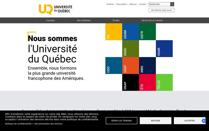 Skærmbillede af uquebec.ca