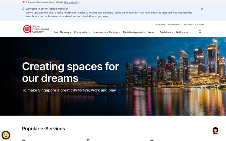 Screenshot of ura.gov.sg