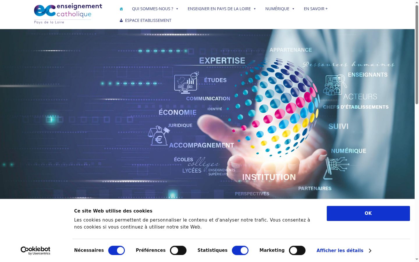 Captura de pantalla del banner de consentimiento mostrado antes de cualquier interacción