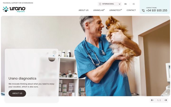 Екранна снимка на uranodiagnostics.com