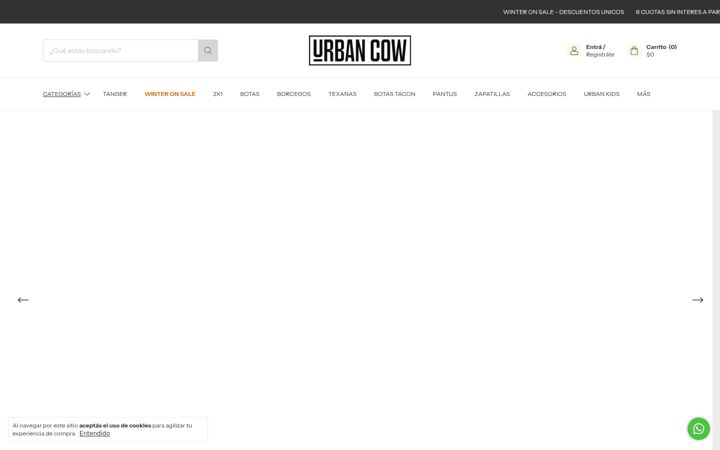 Ekrānuzņēmums no urbancowstore.com