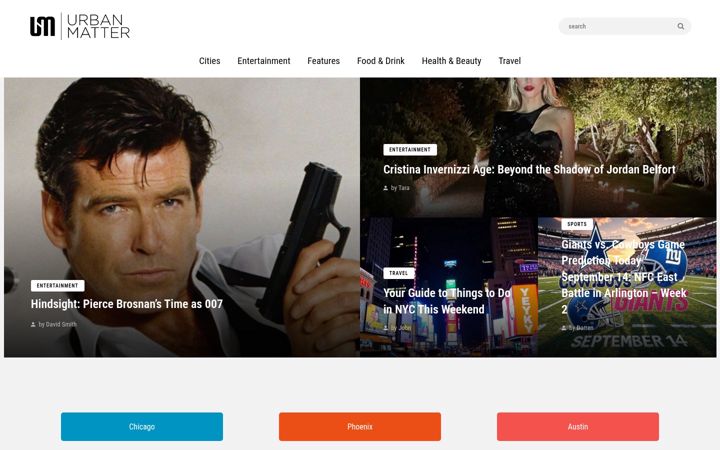 Screenshot of urbanmatter.com