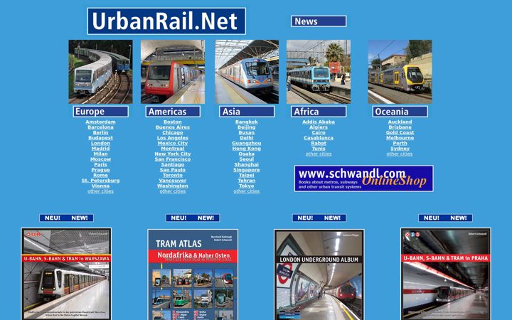 Screenshot of urbanrail.net