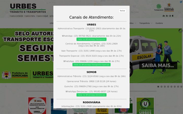Screenshot of urbes.com.br