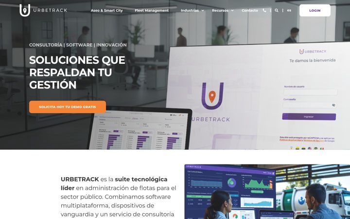 Screenshot of urbetrack.com