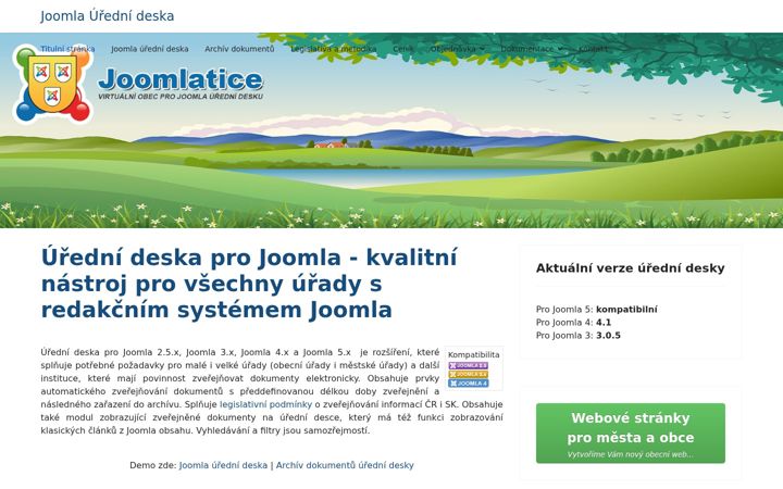 Ekrano kopija urednideska-joomla.cz
