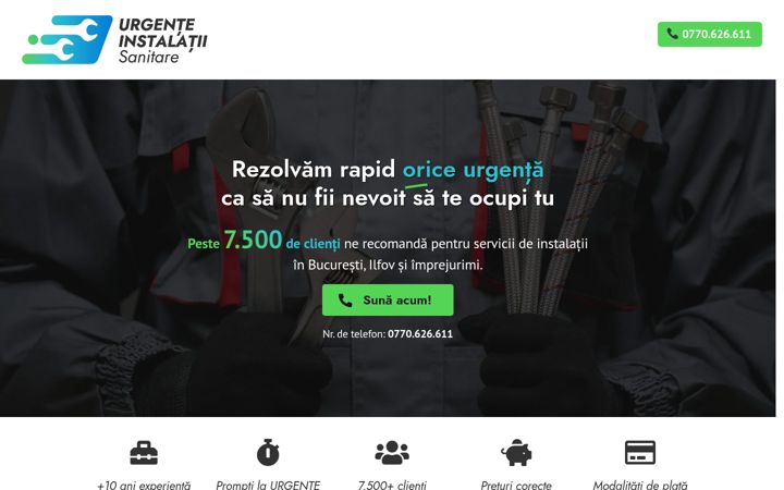Screenshot ta' urgente-instalatii-sanitare.ro