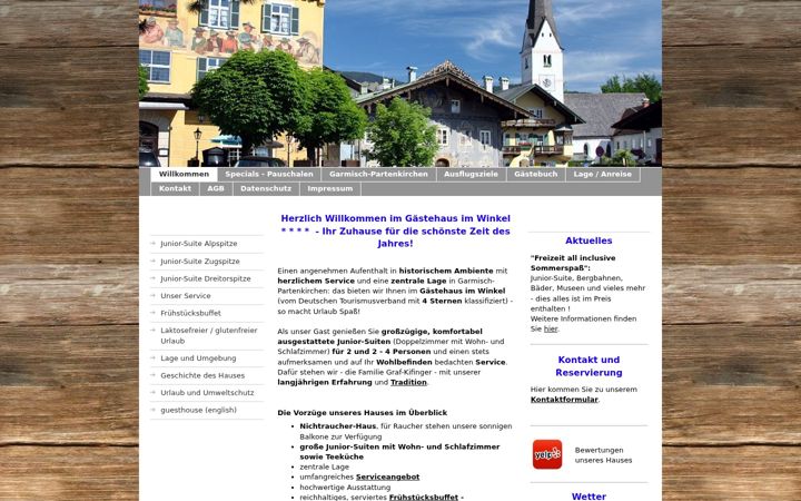 Екранна снимка на urlaub-in-garmisch.de