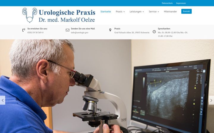 Screenshot stránky urologie.pro