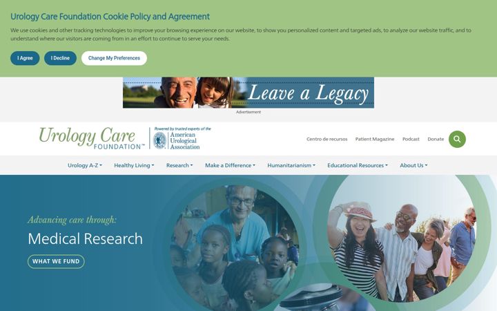 Screenshot of urologyhealth.org