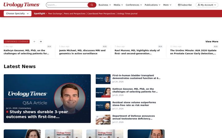 Screenshot ta' urologytimes.com
