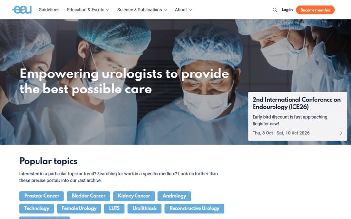 Screenshot of uroweb.org