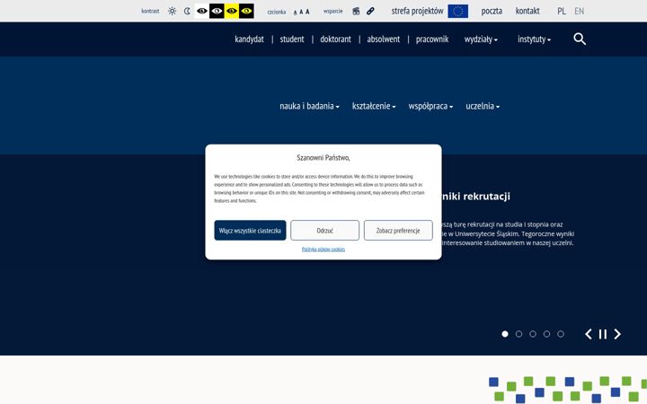 Zrzut ekranu us.edu.pl