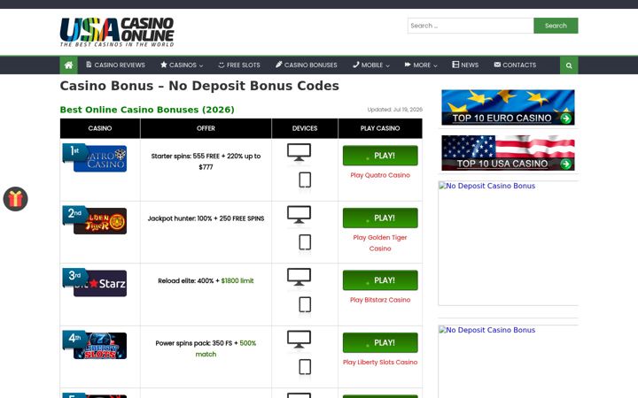 Screenshot of usa-casino-online.com