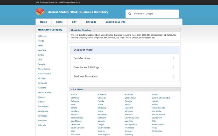 Screenshot of usabizs.com