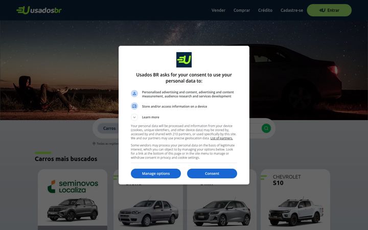 Screenshot of usadosbr.com