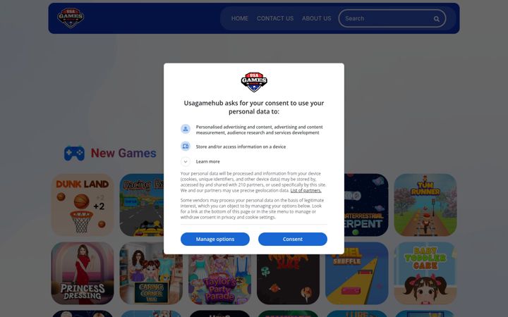 Ekrānuzņēmums no usagamehub.com