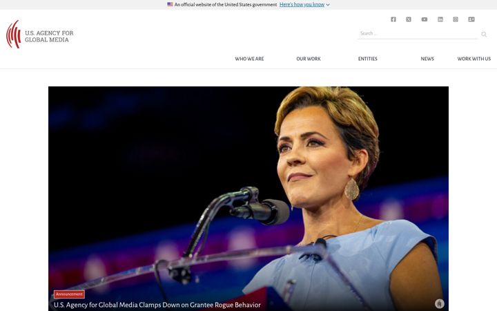 Screenshot von usagm.gov