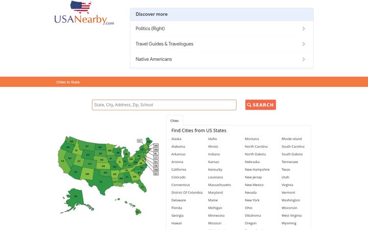 Screenshot of usanearby.com