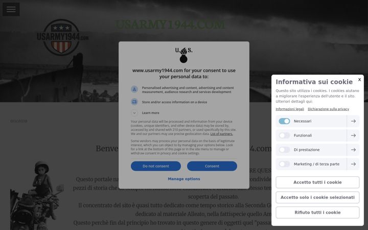 Kuvakaappaus sivustosta usarmy1944.com