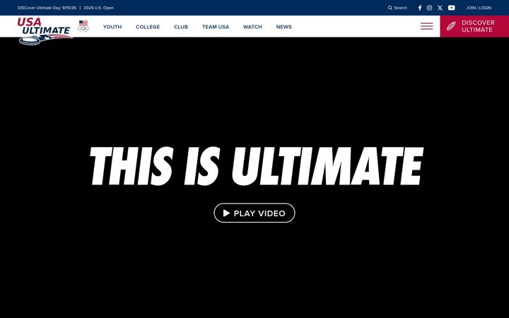 Screenshot of usaultimate.org