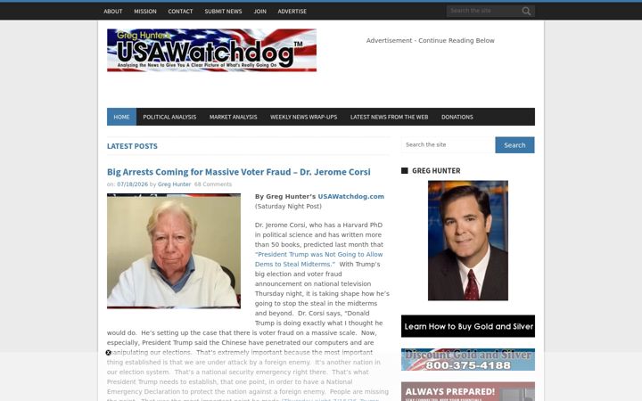 Screenshot of usawatchdog.com