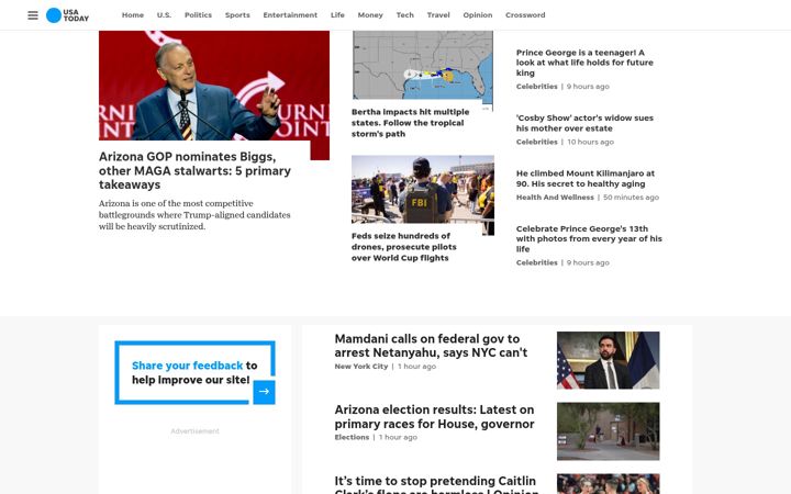 Snímek obrazovky usaweekend.com