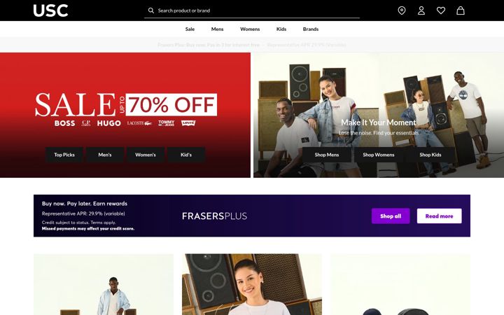 Screenshot of usc.co.uk