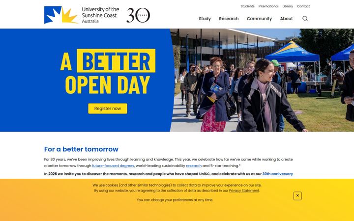Screenshot of usc.edu.au
