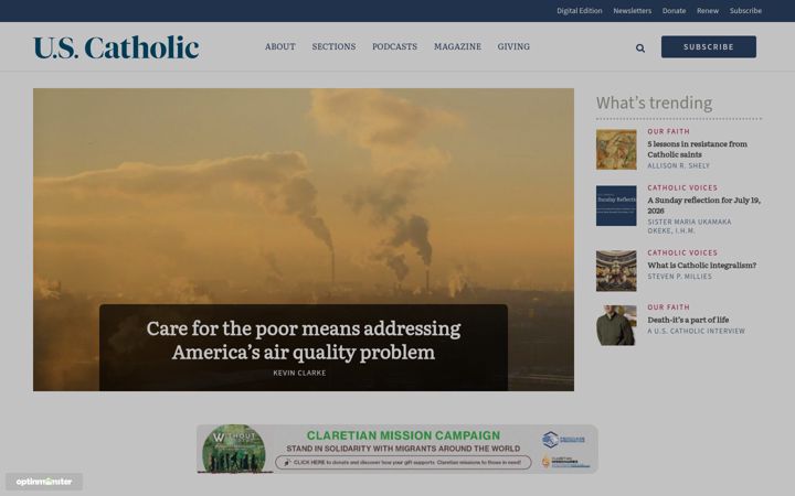 Screenshot of uscatholic.org