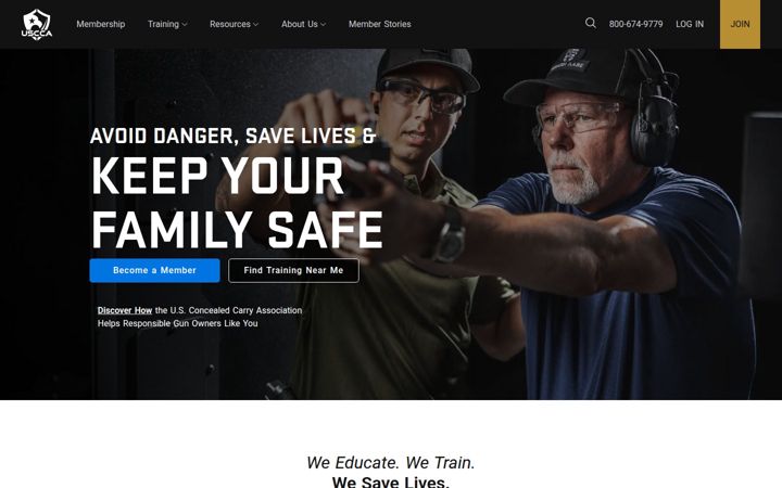 Snímek obrazovky usconcealedcarry.com