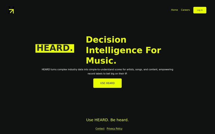 Screenshot of useheard.com