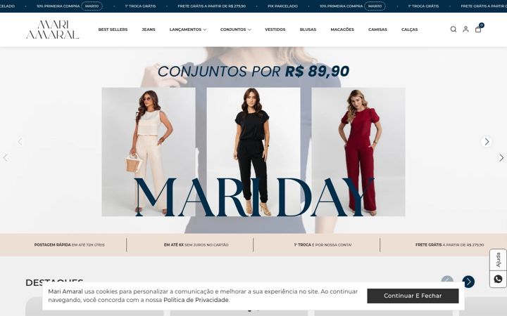 Screenshot of usemariamaral.com.br