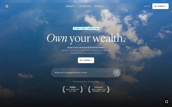 Screenshot of useorigin.com