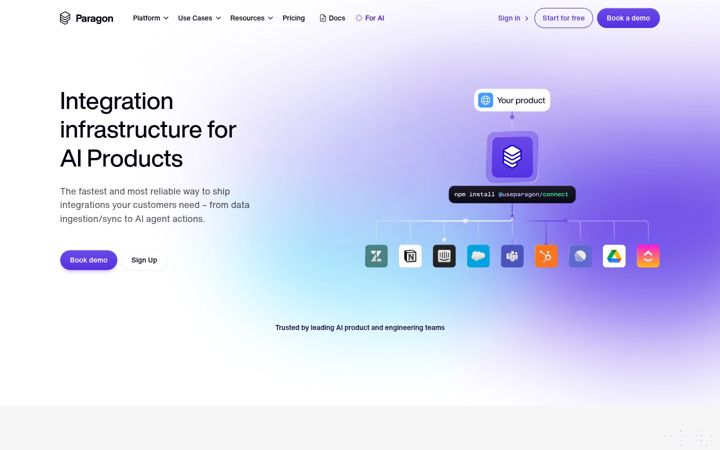 Screenshot of useparagon.com