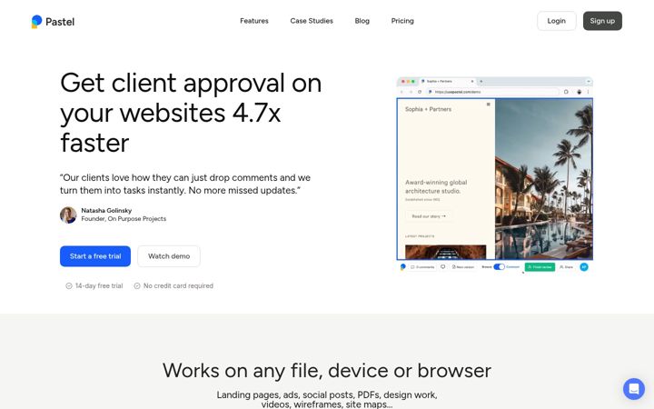 Screenshot of usepastel.com