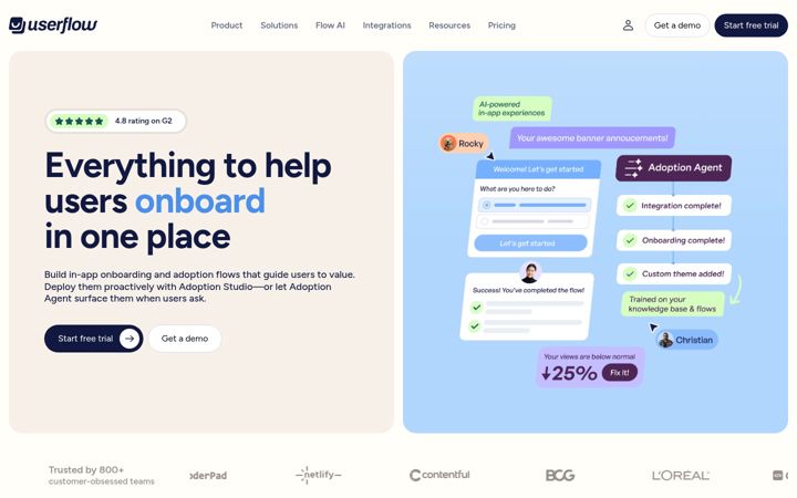 Screenshot of userflow.com