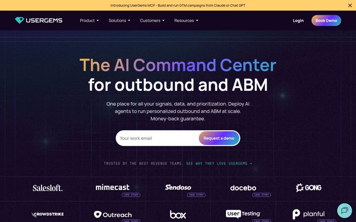Screenshot of usergems.com