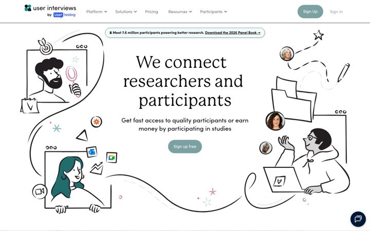 Screenshot stránky userinterviews.com